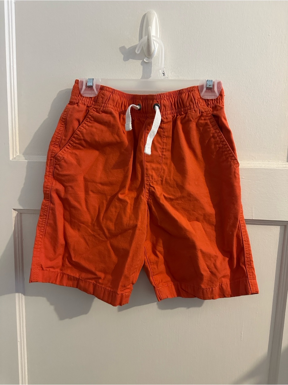 Hanna Andersson Boys Deep Orange Drawstring Casual Shorts Canvas 8